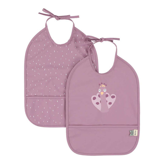 (Pre-Order) SALE Trixie Water-repellent bibs, 2-pack - Mrs. Peacock