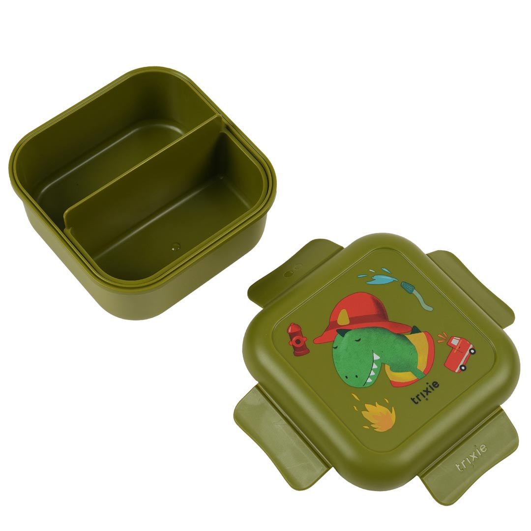 (Pre-Order) SALE Trixie Snack box with clips - Fireman Mr. Dino