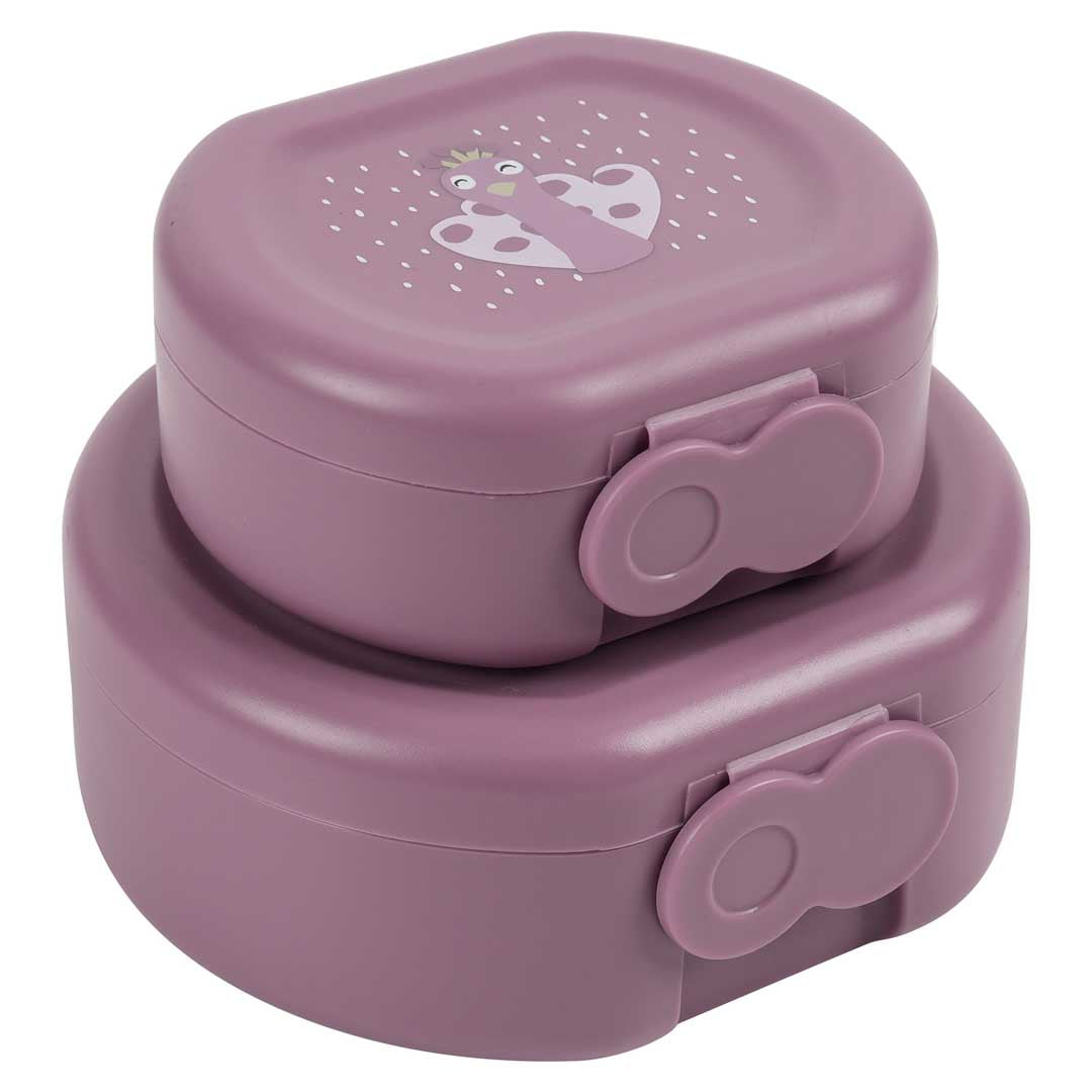 (Pre-Order) SALE Trixie Snack box with clip - set of 2 - Mrs. Peacock