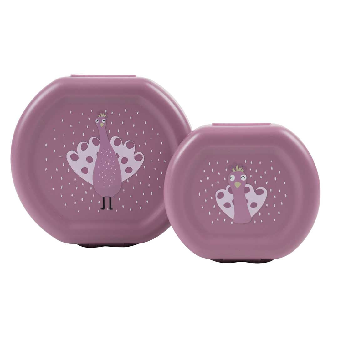 (Pre-Order) SALE Trixie Snack box with clip - set of 2 - Mrs. Peacock