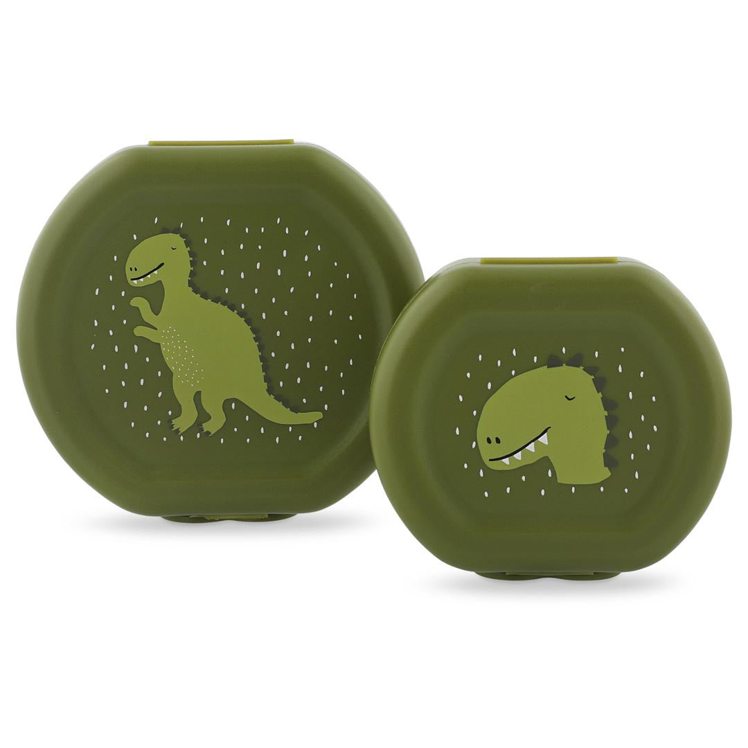 (Pre-Order) SALE Trixie Snack box with clip - set of 2 - Mr. Dino