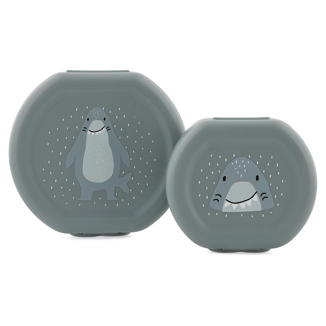 (Pre-Order)Trixie Snack box with clip - set of 2 - Mr. Shark