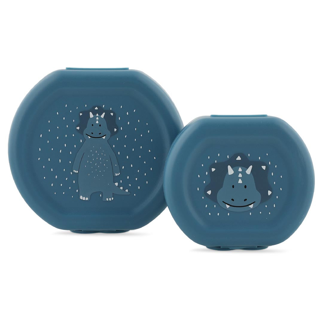 (Pre-Order) SALE Trixie Snack box with clip - set of 2 - Mr. Triceratops
