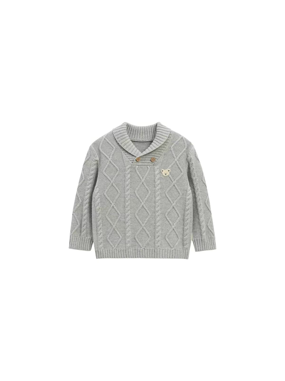 (Pre-Order) White Wheat Cable Knit