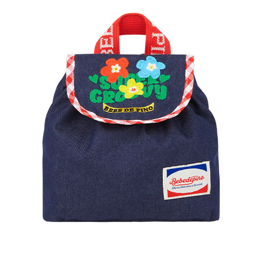 Bebedepino Groovy Flower Denim Mini Backpack