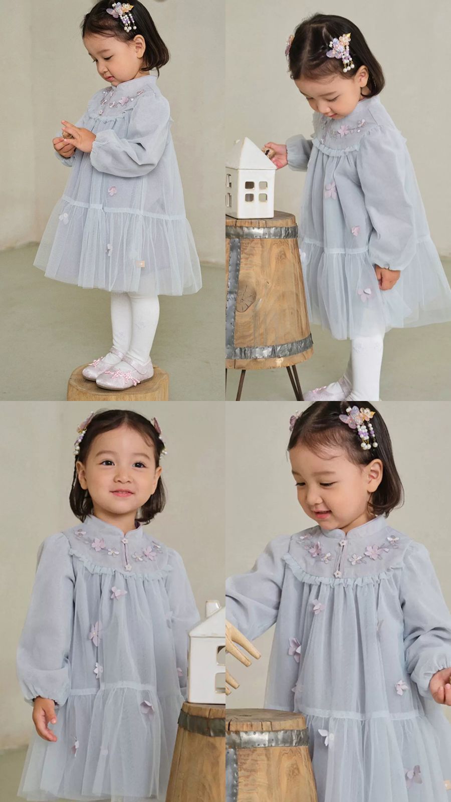 (Pre-Order) Dave & Bella Summer Kids Princess Dress Cute Flower