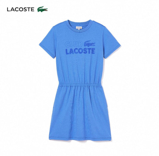 (Pre-Order) Lacoste Girls' Organic Cotton Jersey Fit and Flare Dress