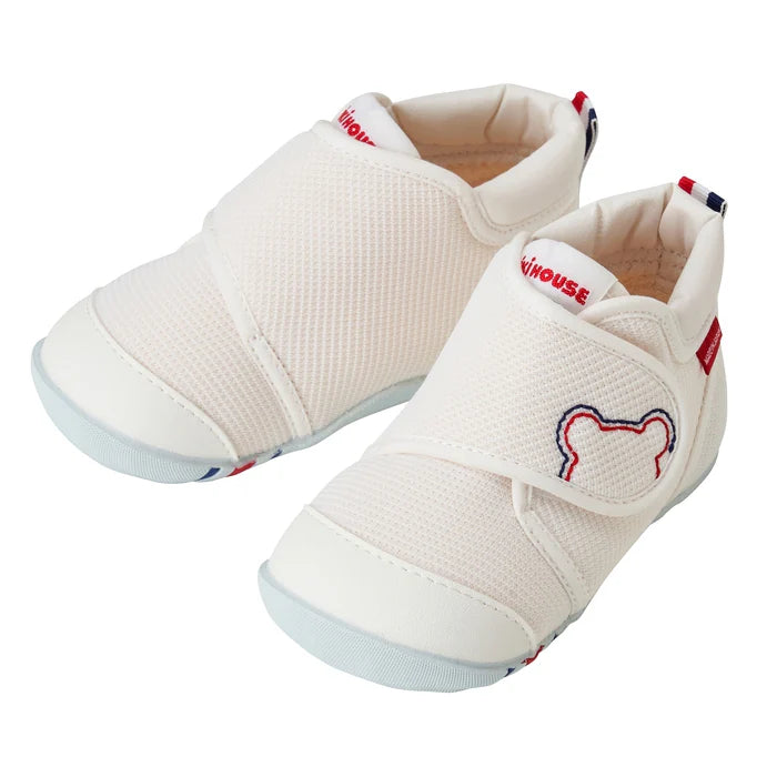 (Pre-Order) Mikihouse First Baby Shoes White