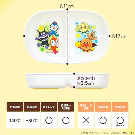 (Pre-Order) Anpanman Divided Plate (6.7×4.3×1.2 inches)