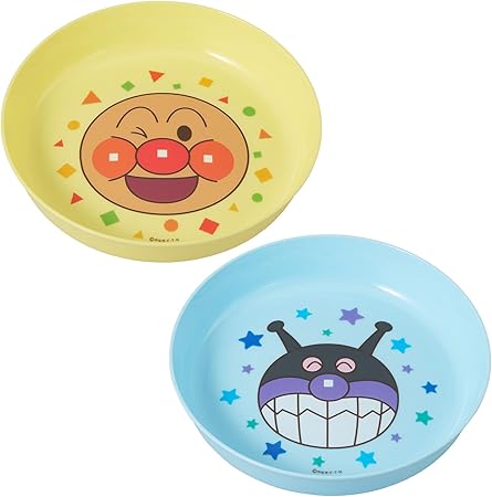 (Pre-Order) Anpanman Snack Plate, Set of 2, Diameter 6.3 inches