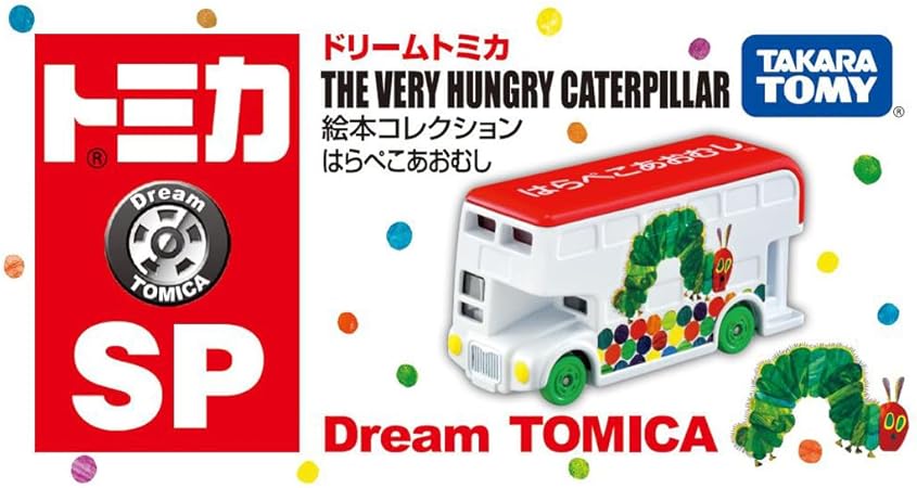 (Pre-Order) The Very Hungry Caterpillar by Eric Carle Takara Tomy Tomica Dream Tomica SP Picture Book Collection Harapeko Swaddle Mini Car Toy For Ages 3 Years Old