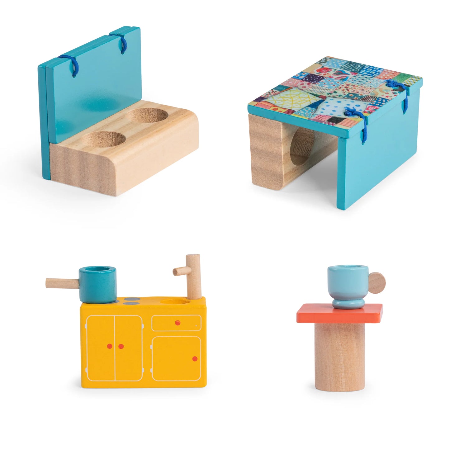 (Pre-Order) Mounlin Roty Wooden van and accessories