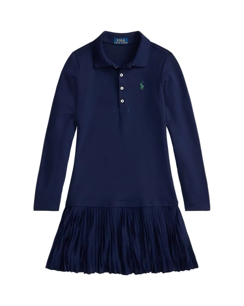 (Pre-Order) Ralph Lauren Pleated Stretch Mesh Polo Dress