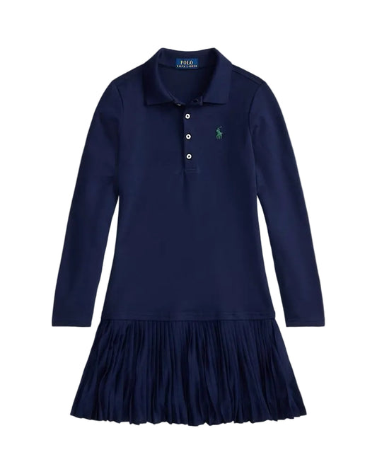 (Pre-Order) Ralph Lauren Pleated Stretch Mesh Polo Dress