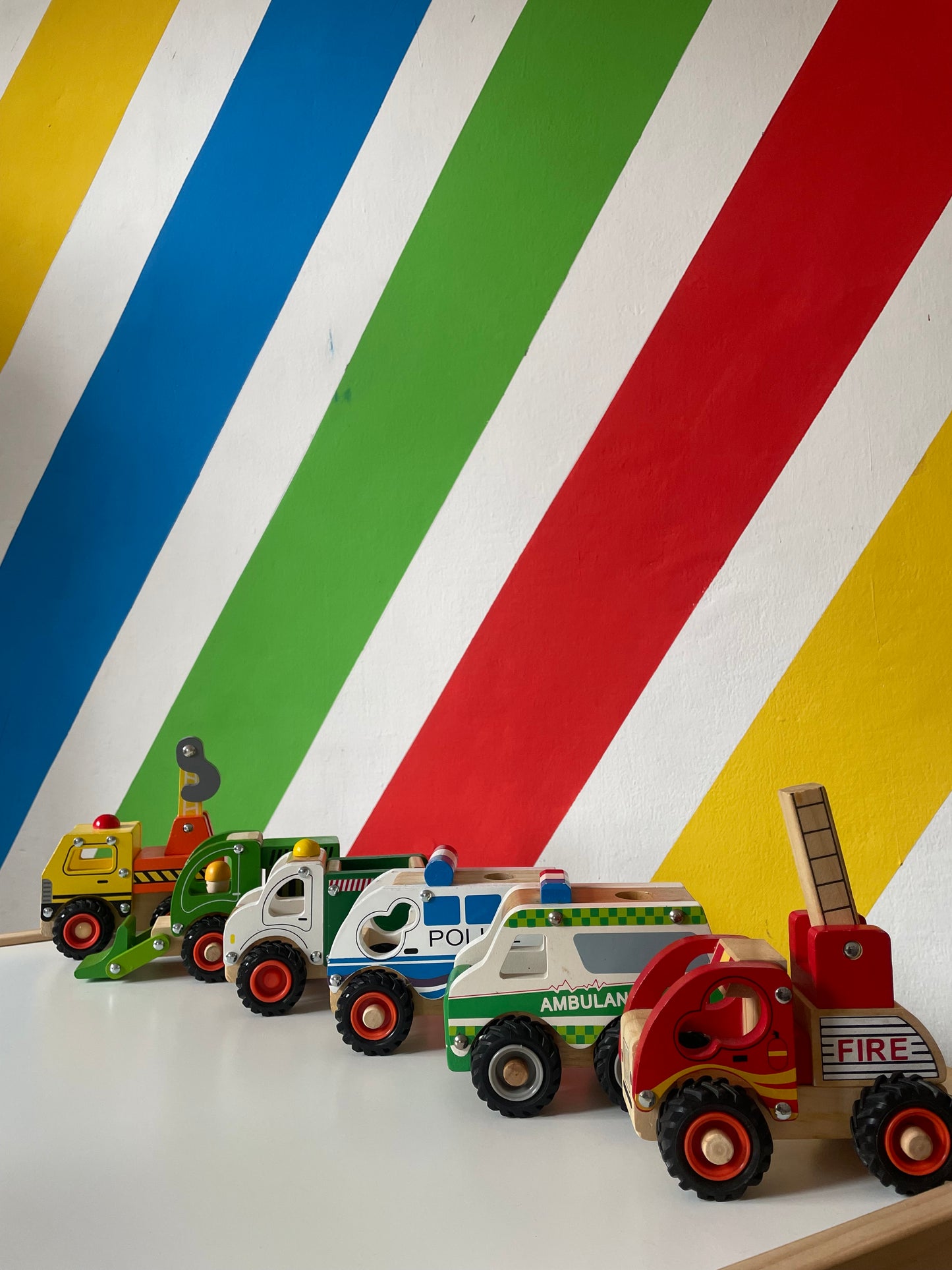 Transportation Set of 6 Wooden Car