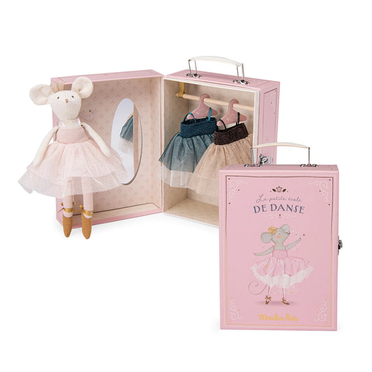 (PRE-ORDER)Moulin Roty Ballerina Mouse & Tutu Suitcase, La Petite Ecole de Danse