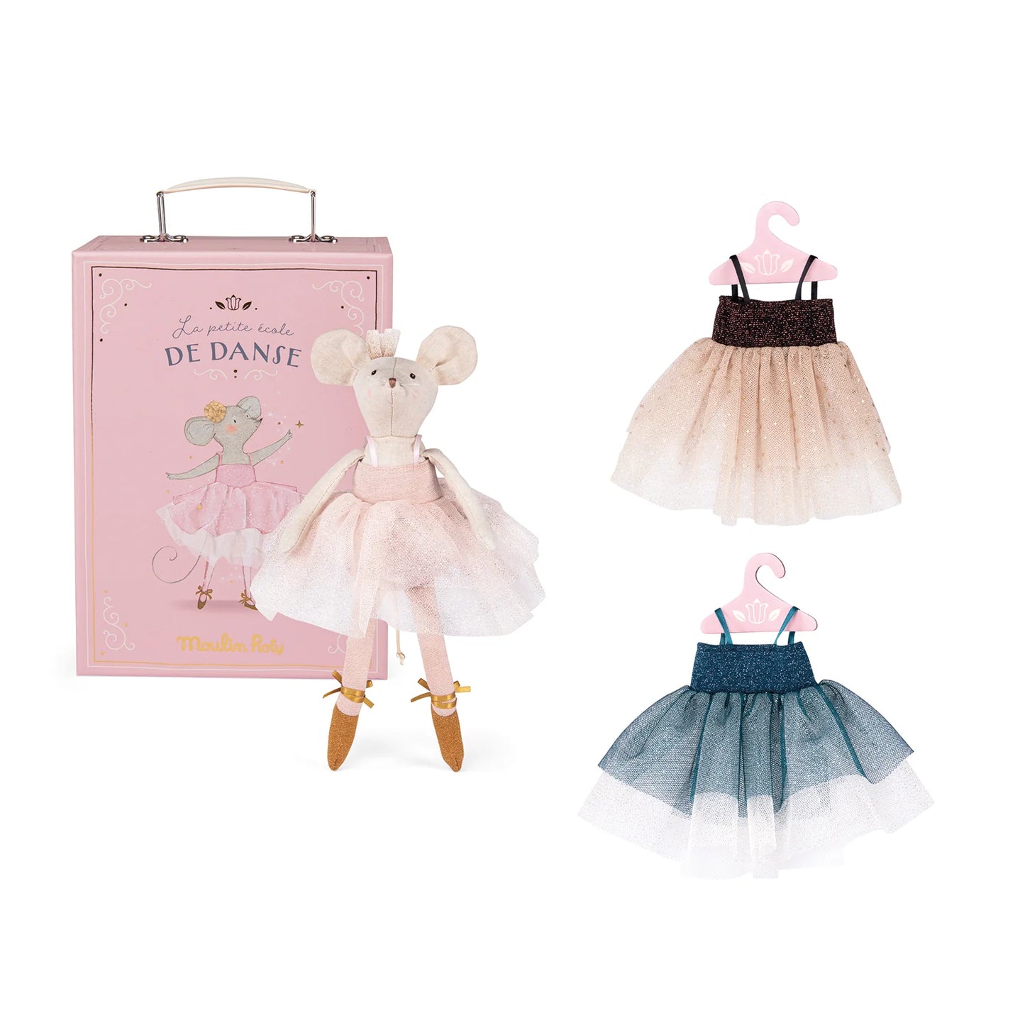 (PRE-ORDER)Moulin Roty Ballerina Mouse & Tutu Suitcase, La Petite Ecole de Danse