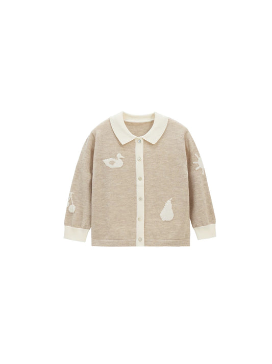 (PREORDER) White Wheat 100% Wool Duck Knit Sweater