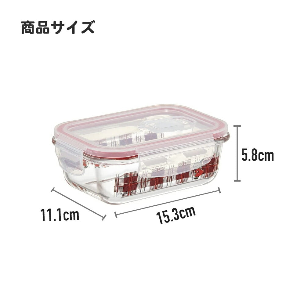 (Pre-Order) Skater Heat-resistant glass container, 370ml, airtight, stylish, heat-resistant, dishwasher-safe, and designed by Miffy