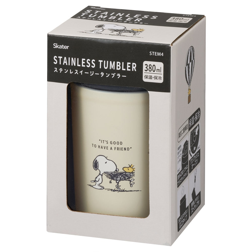 (Pre-Order) Skater Easy Mug Bottle Water Bottle 380ml Warm Cold Insulation Stainless Steel One Push  Snoopy