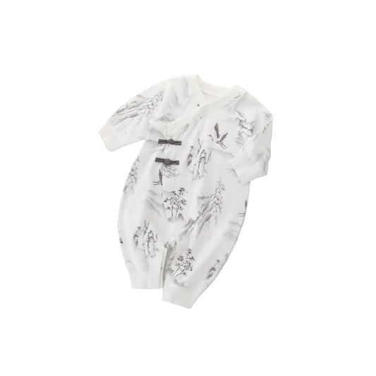 (Pre-Order) Han Gong Fu Imperial Mist Landscape Jumpsuit