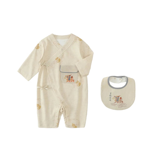 (Pre-Order) Han Gong Fu The Gentle Guardian Kimono & Bib Set