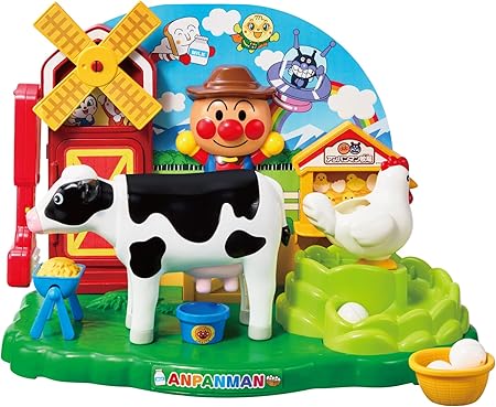 (Pre-Order) Anpanman Moo Moo Milk! Rolly Egg! Interactive Anpanman Farm