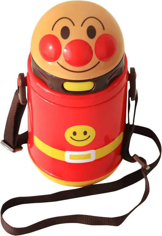 (Pre-Order) Anpanman Die-cut Water Bottle with Straw