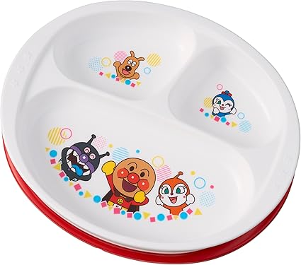 (Pre-Order) Anpanman Training Lunch Plate/For practicing with spoons and forks/Microwave