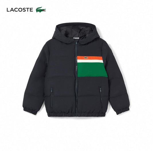 (Pre-Order) Lacoste Contrast Stripe Hooded Puffer Jacket