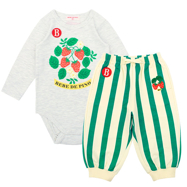 (Pre-Order) Bebedepino Baby Strawberry Bodysuit Set
