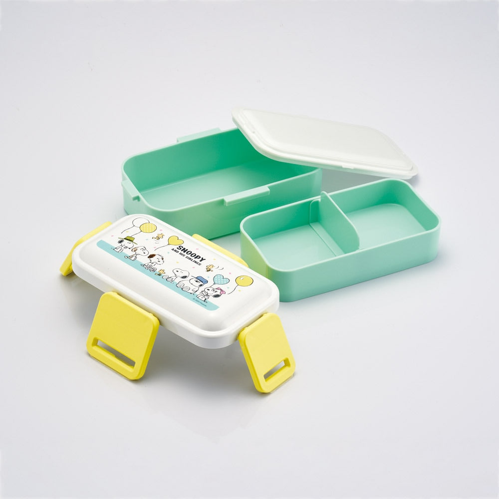 (Pre-Order) Skater Antibacterial fluffy lid bento box that prevents side dishes from collapsing easily 2 tiers/600ml Snoopy