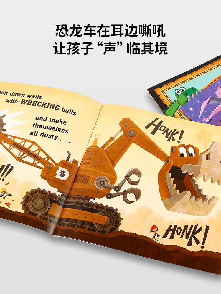 (Pre-Order) Caterpillar Little Bean Full English Diggersaurs Series Set of 3 Books