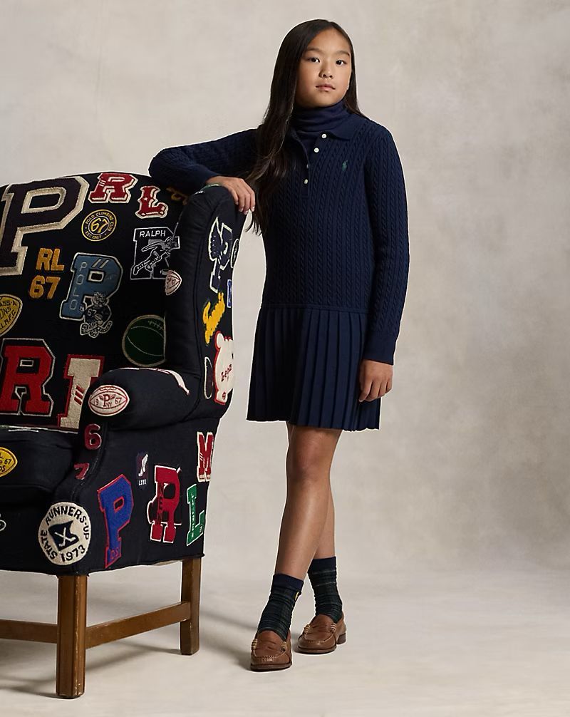 (Pre-Order) Ralph Lauren Pleated Stretch Mesh Polo Dress
