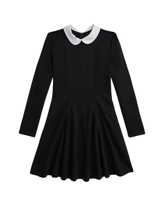 (Pre-Order) Raslph Lauren Contrast-Collar Ponte Dress