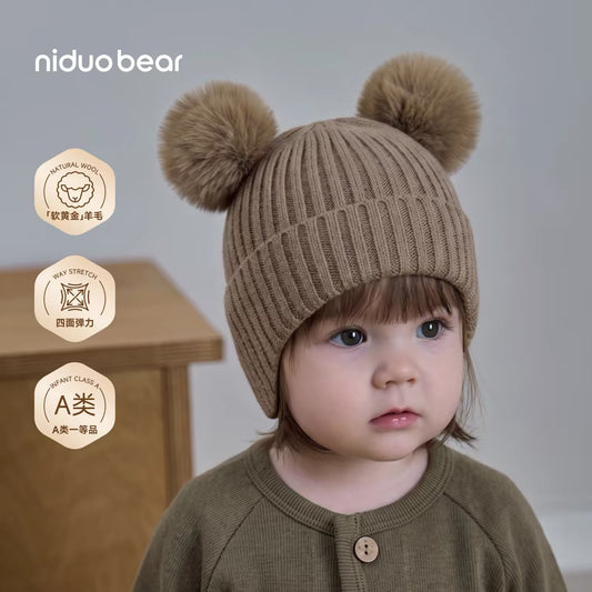 (Pre-Order) Niduo Bear Pom Pom Beanie