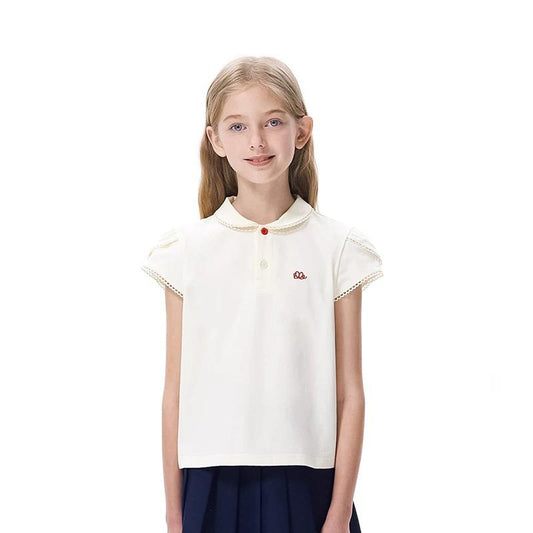 (Pre-Order) Elle Kids Cap Sleeve Peter Pan Collar Polo Shirt