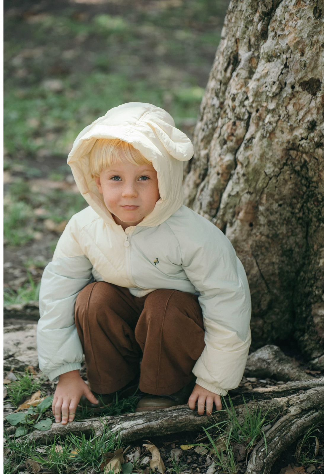 (Pre-Order) White Wheat Puffer Jacket
