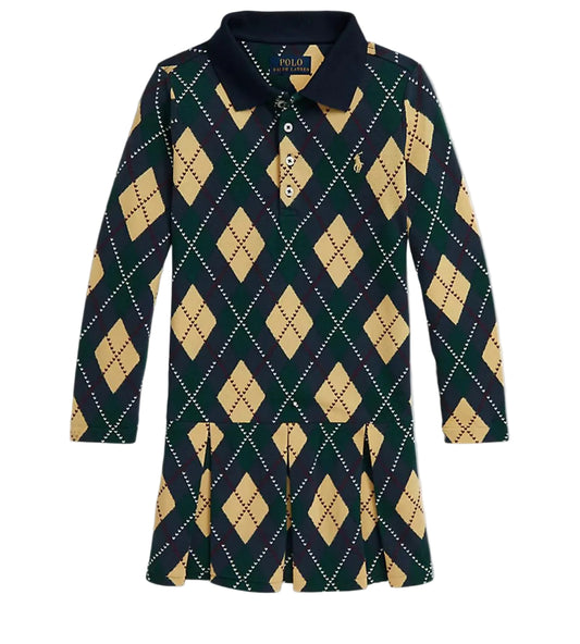 (Pre-Order) Ralph Lauren Argyle Stretch Mesh Polo Shirt & Skort