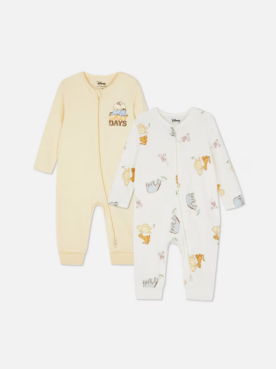 (Pre-Order) Winnie The Pooh + Primark + zip-up romper, 2-pack