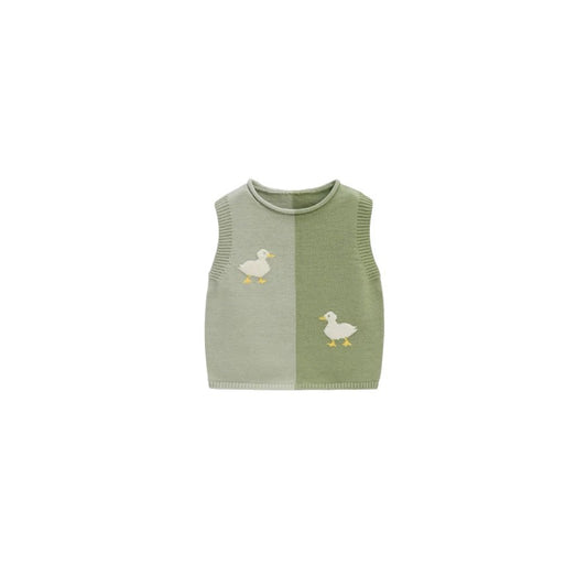 (PREORDER) White Wheat Knit Vest