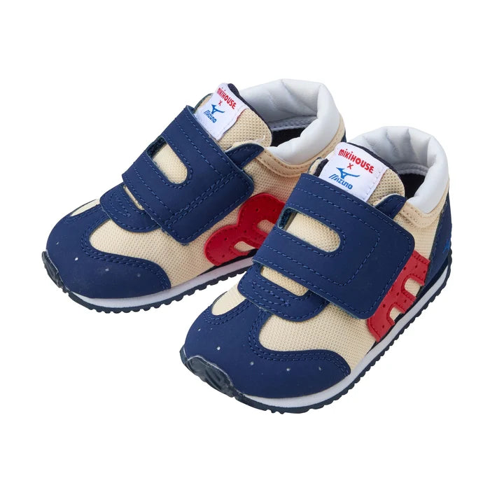 (Pre-Order) Mikihouse Mizuno Collaboration Second Baby Shoe Navy x White