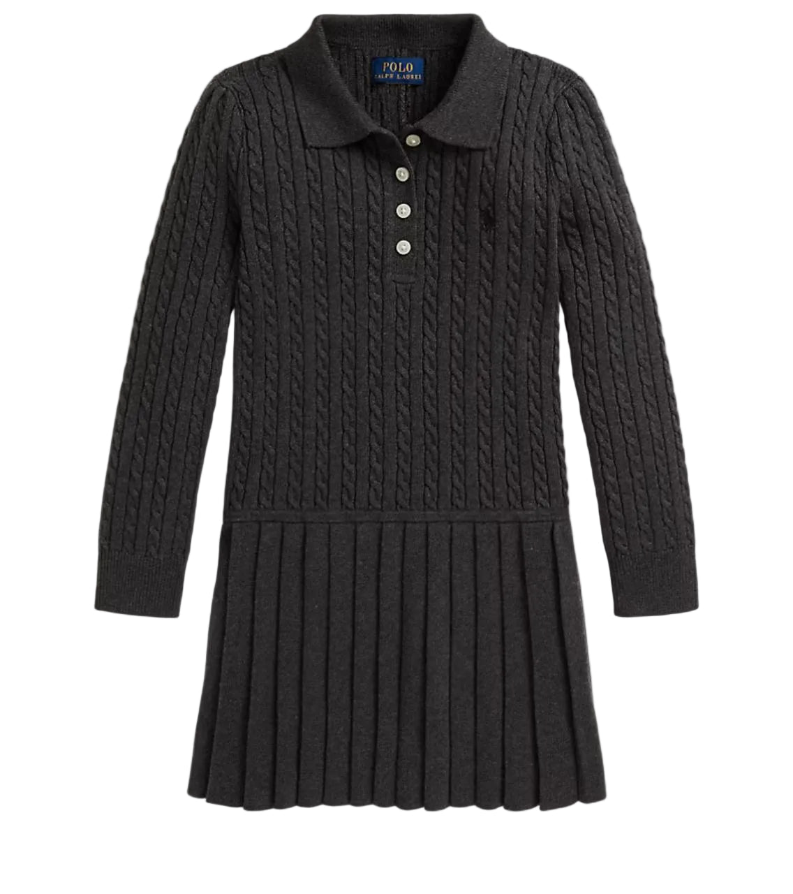 (Pre-Order) Ralph Laura Mini-Cable Polo Sweater Dress