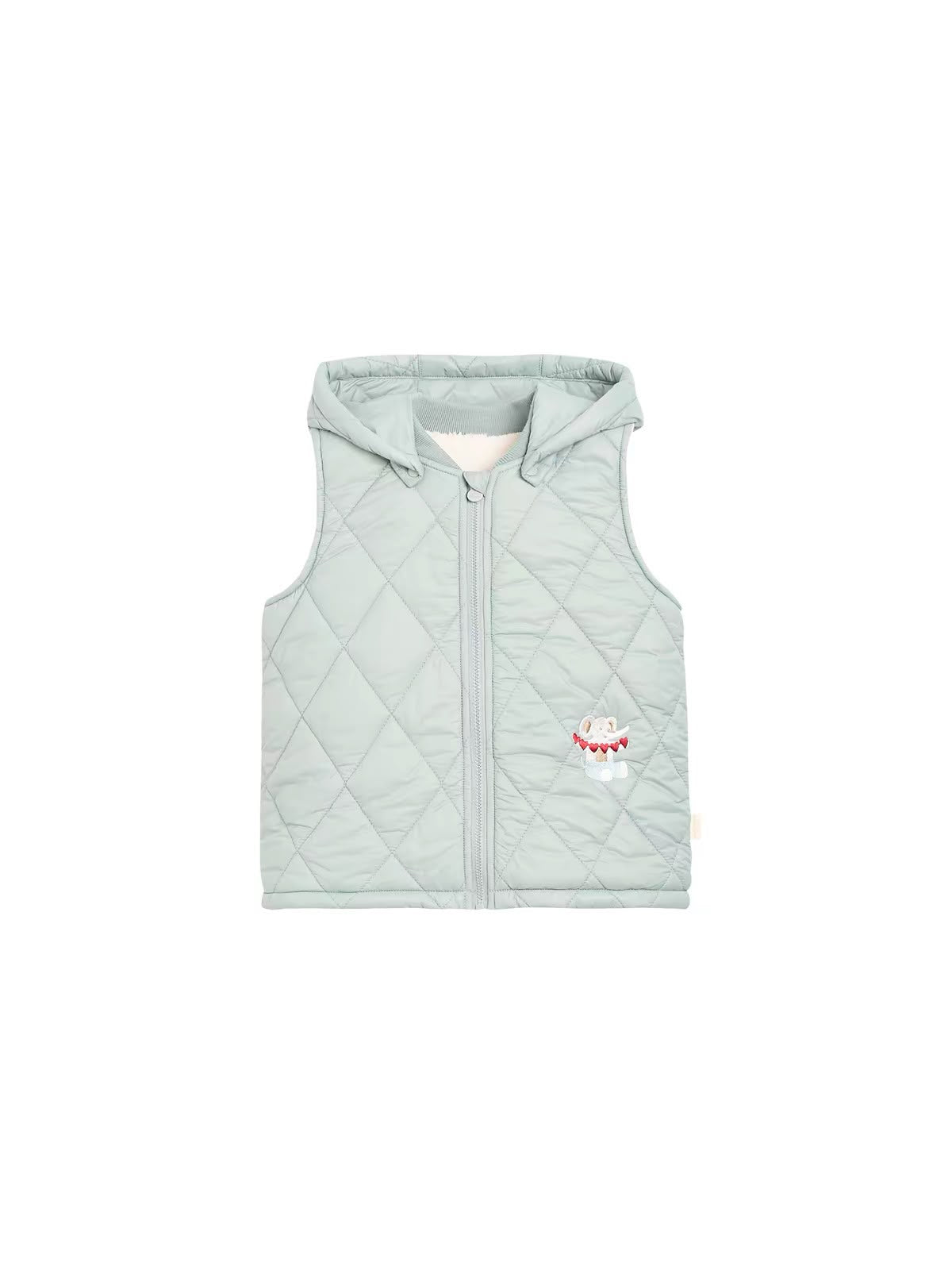 (Pre-Order) White Wheat Gilet with Hoodie