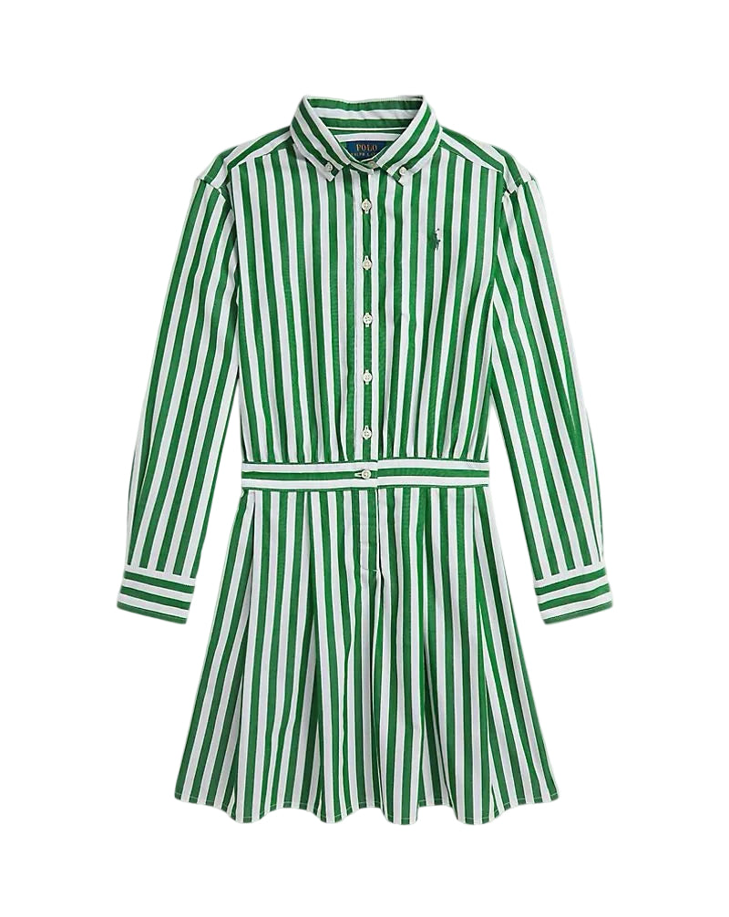 (Pre-Order) Ralph Lauren Striped Cotton Poplin Shirtdress