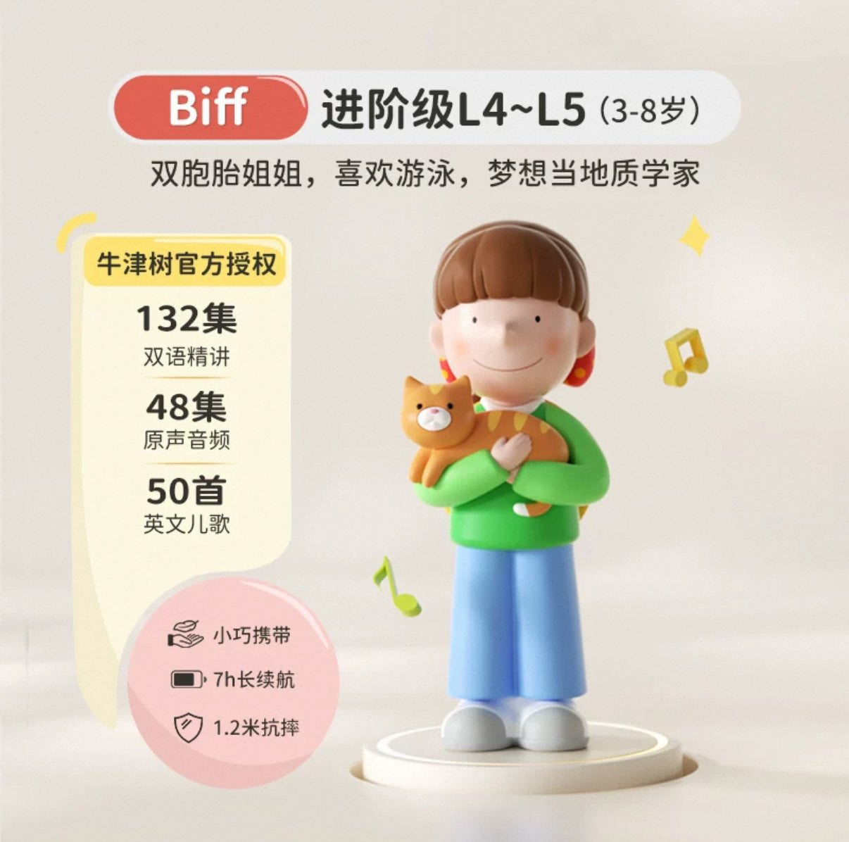 Kipper | Biff | Chip Audio Device Mandarin/English Story & Songs