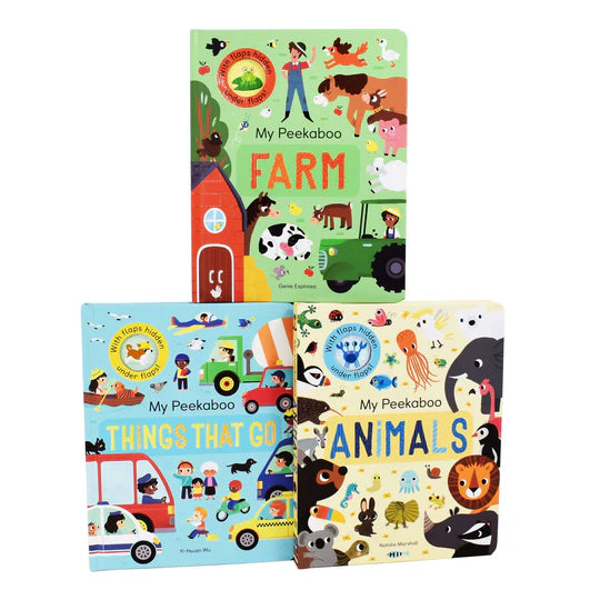 (Pre-Order) Caterpillar Little Bean Full English My Peekaboo Set of 3