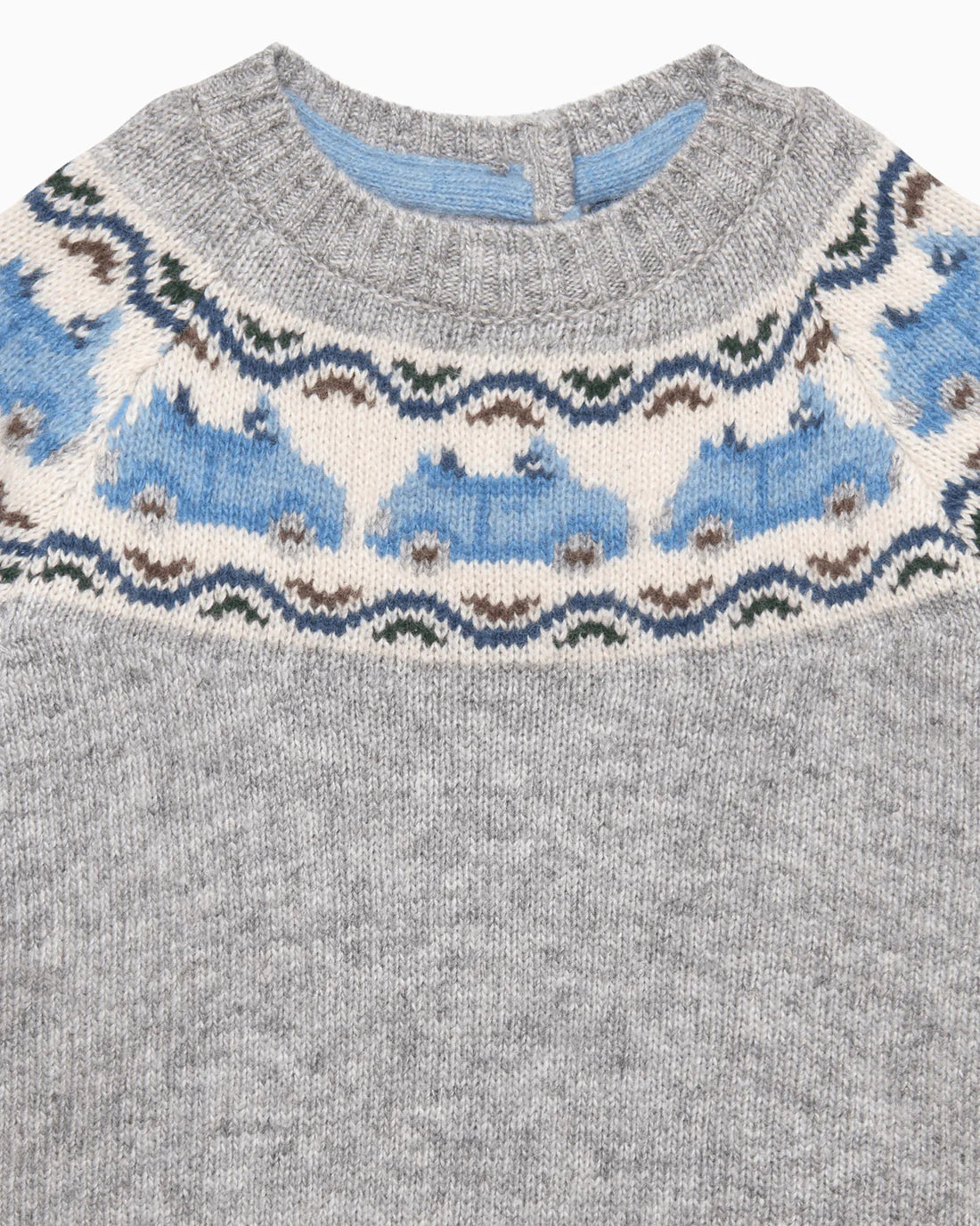 (Pre-Order) Trotters Baby Benji Car Fair Isle Jumper