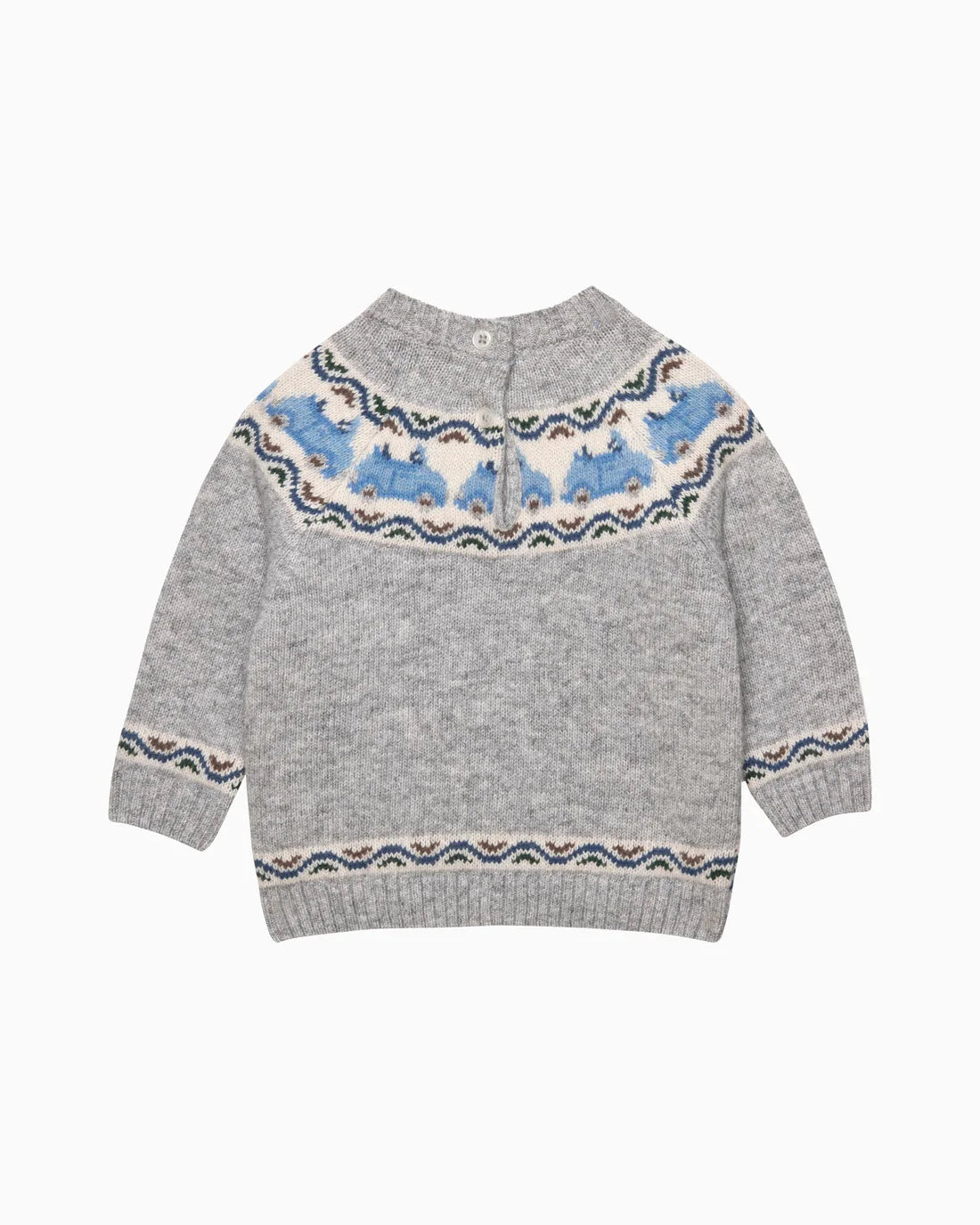 (Pre-Order) Trotters Baby Benji Car Fair Isle Jumper