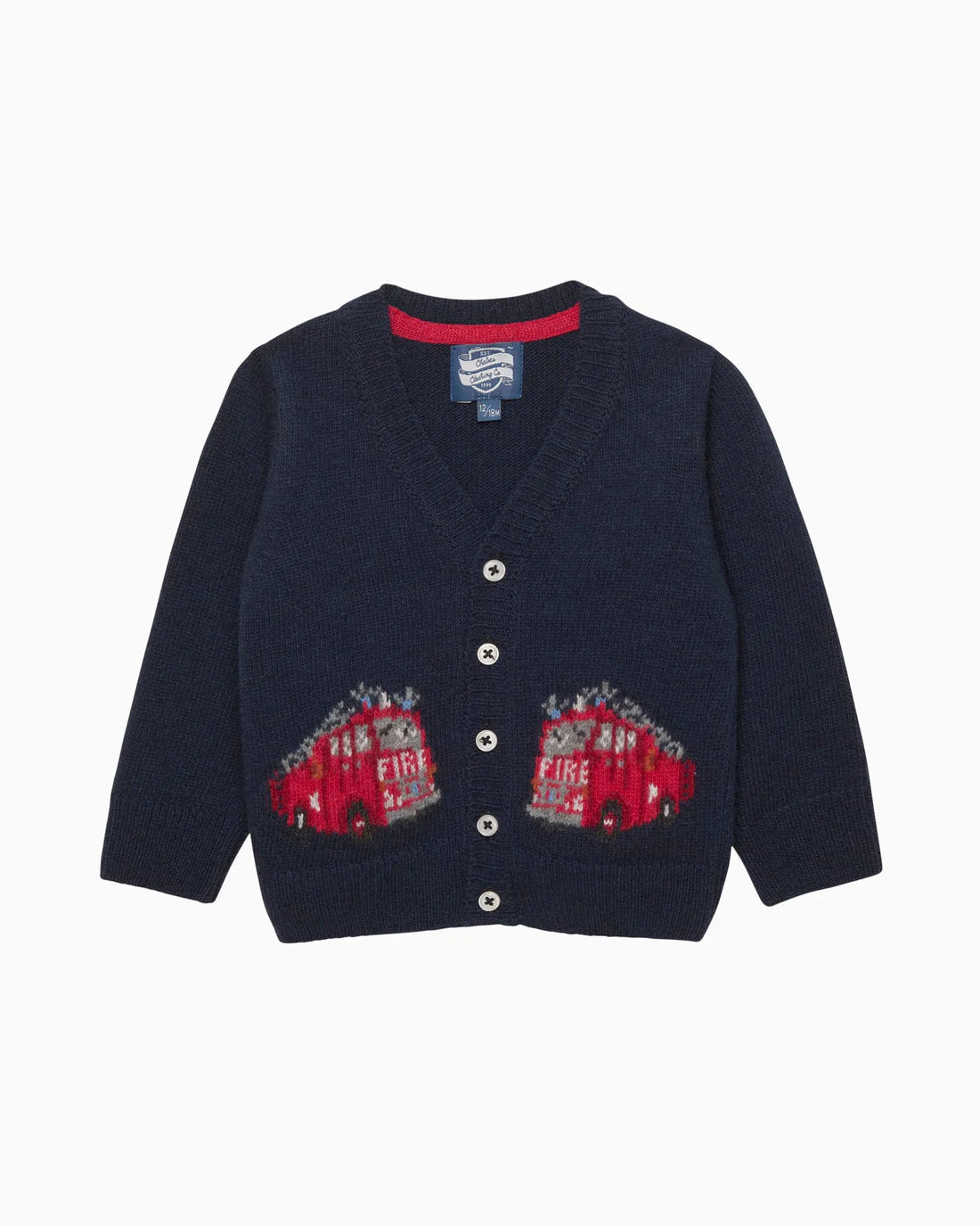 (Pre-Order) Trotters Baby Fire Engine Cardigan